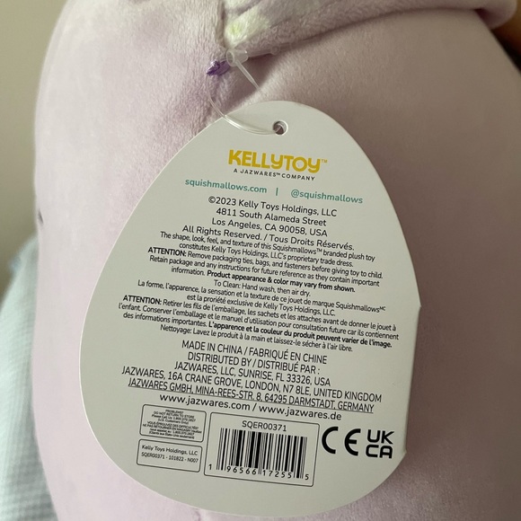 Squishmallow Easter Floral Lavender Delzi Donkey 11” - Picture 4 of 5